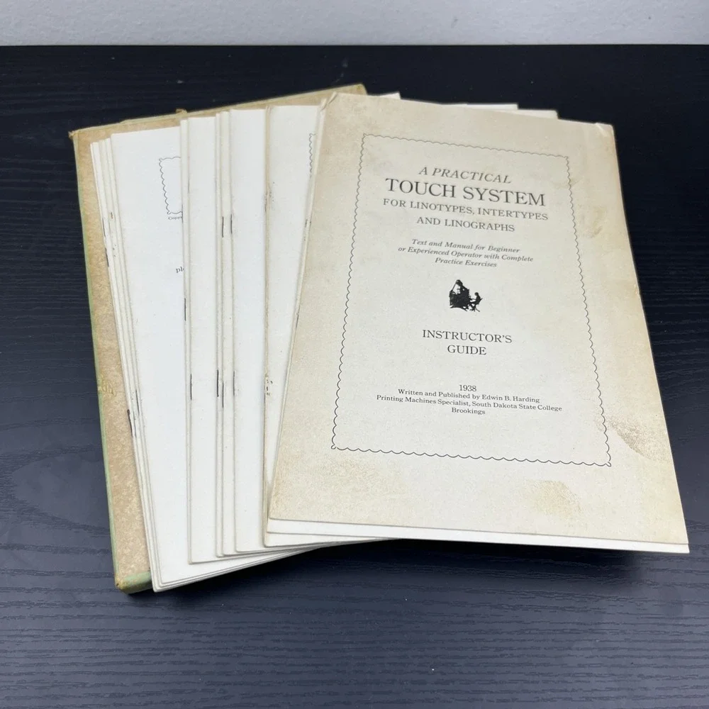 A Practical Touch System for Linotypes Intertypes & Linographs 1938 Printing Boo